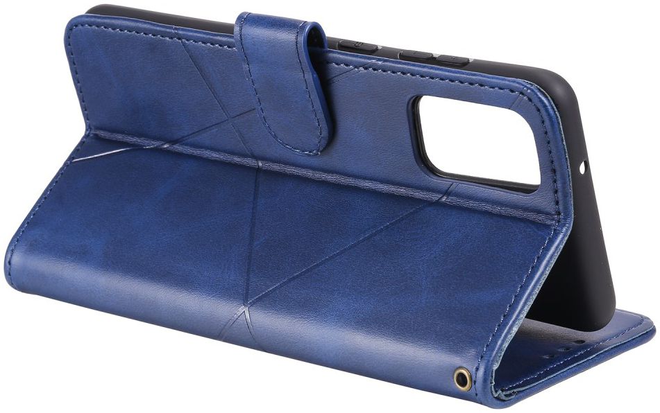 Samsung Galaxy S20 Hoesje Wallet Book Case Voor Pasjes Lines Blauw afbeelding 4