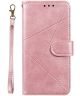Samsung Galaxy S20 Hoesje Wallet Book Case Voor Pasjes Lines Roze