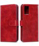 Samsung Galaxy S20 Hoesje Wallet Book Case Voor Pasjes Lines Rood