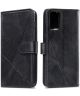 Samsung Galaxy S20 Plus Hoesje Wallet Book Case Voor Pasjes Line Zwart