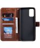 Samsung Galaxy S20 Plus Hoesje Wallet Book Case Voor Pasjes Line Bruin