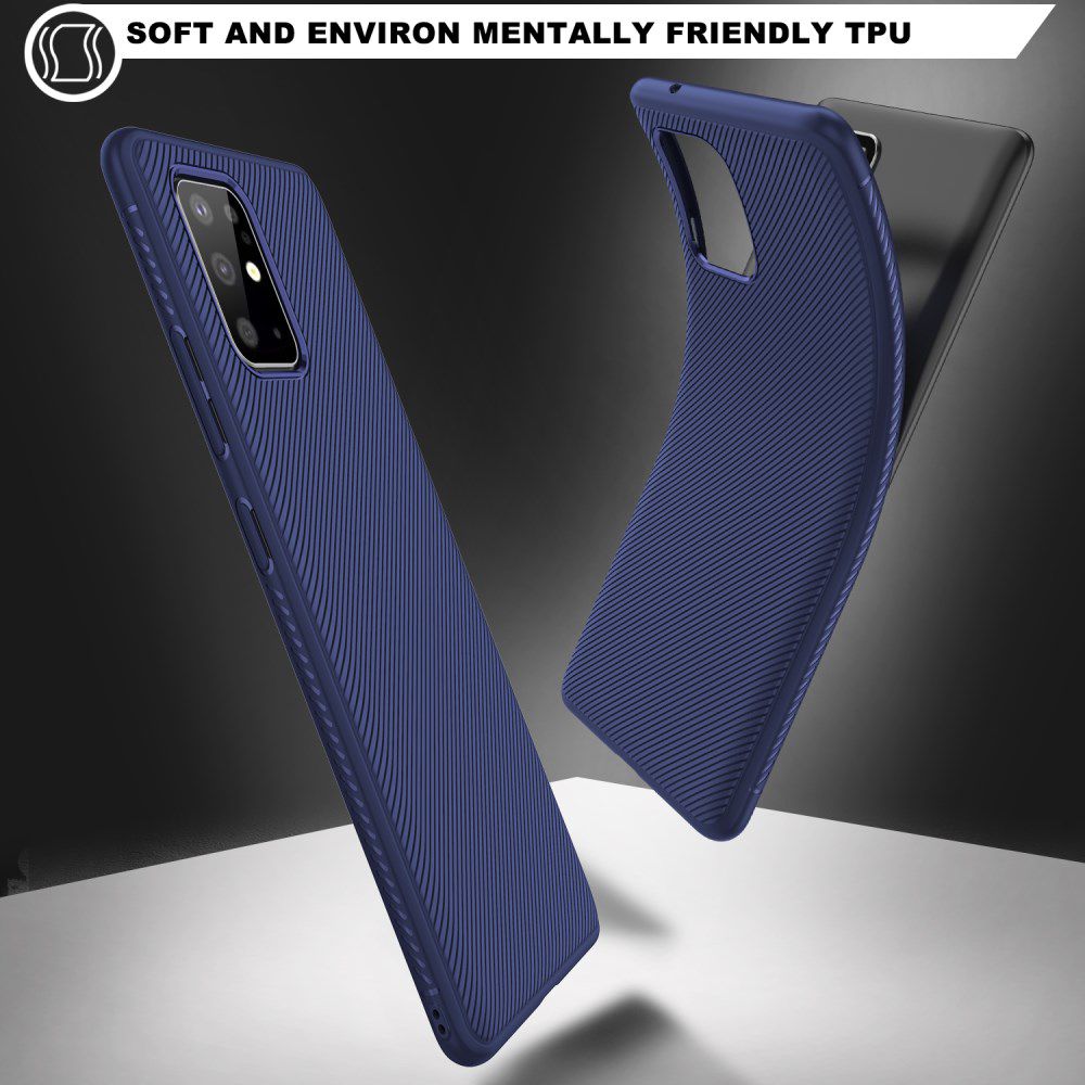 Samsung Galaxy S20 Plus Hoesje Twill Slim Textuur Blauw afbeelding 5