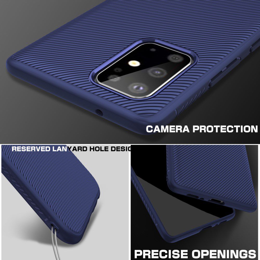 Samsung Galaxy S20 Plus Hoesje Twill Slim Textuur Blauw afbeelding 6