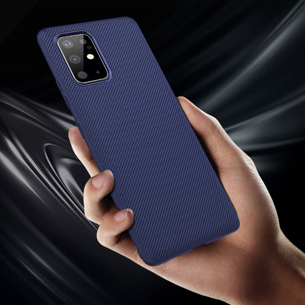 Samsung Galaxy S20 Plus Hoesje Twill Slim Textuur Blauw afbeelding 7