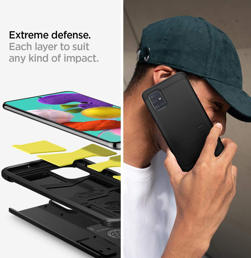 Spigen Tough Armor Samsung Galaxy A51 Hoesje Zwart afbeelding 3