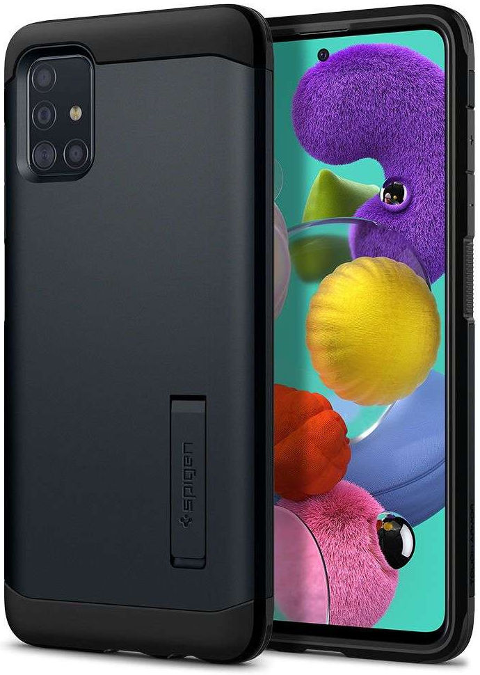 Spigen Tough Armor Samsung Galaxy A51 Hoesje Metal Slate afbeelding 1