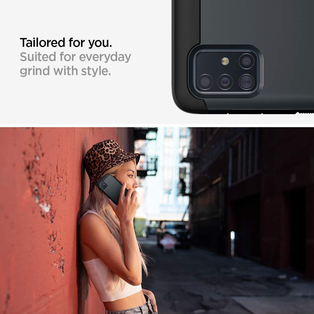 Spigen Tough Armor Samsung Galaxy A51 Hoesje Metal Slate afbeelding 4