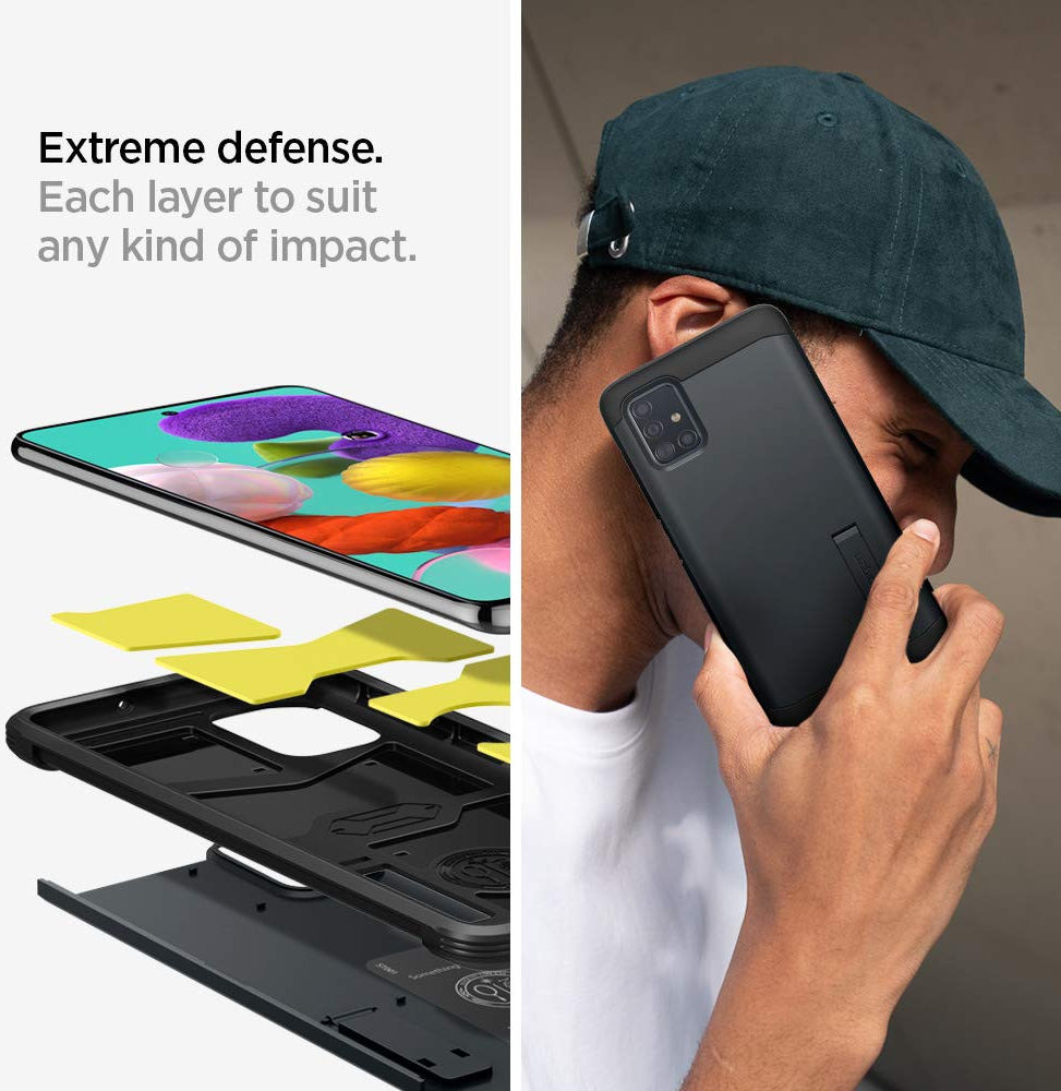 Spigen Tough Armor Samsung Galaxy A51 Hoesje Metal Slate afbeelding 9