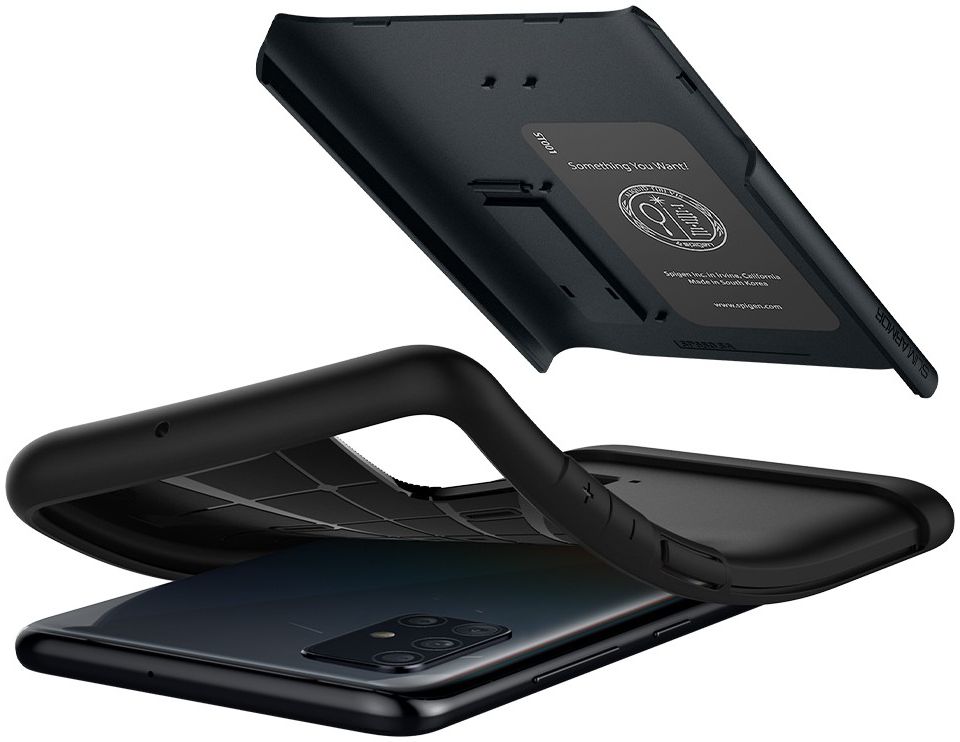 Spigen Slim Armor Samsung Galaxy A51 Hoesje Metal Slate afbeelding 2