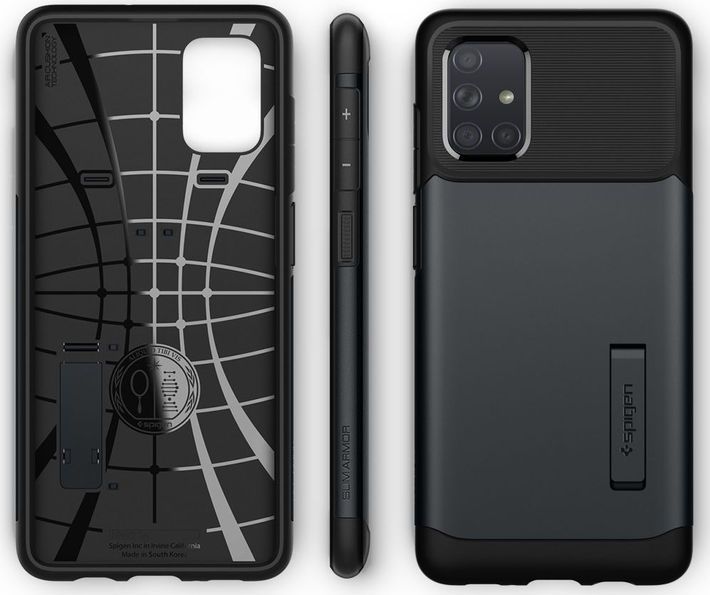 Spigen Slim Armor Samsung Galaxy A51 Hoesje Metal Slate afbeelding 13