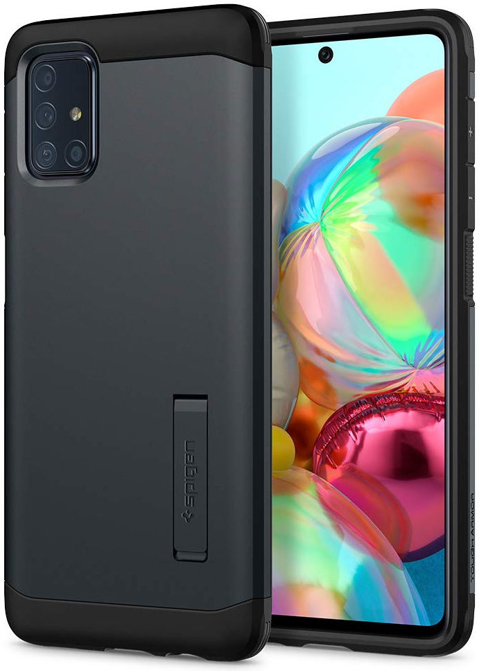 Spigen Tough Armor Samsung Galaxy A71 Hoesje Metal Slate afbeelding 3
