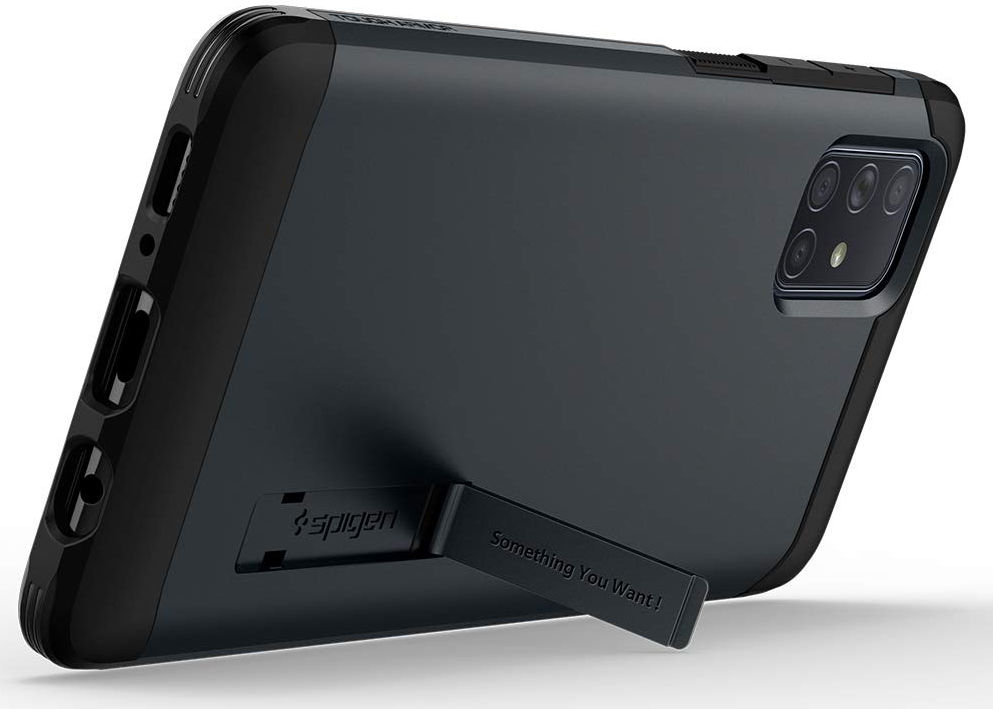 Spigen Tough Armor Samsung Galaxy A71 Hoesje Metal Slate afbeelding 6