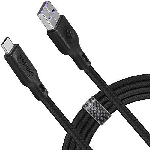 Spigen DuraSync Fast Charge USB naar USB-C Kabel 1.5m Zwart afbeelding 1
