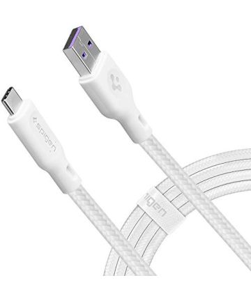 Spigen DuraSync Fast Charge USB naar USB-C Kabel 1.5m Wit Kabels