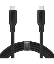 Spigen DuraSync Fast Charge USB-C naar USB-C 2.0 Kabel 1.5m Zwart