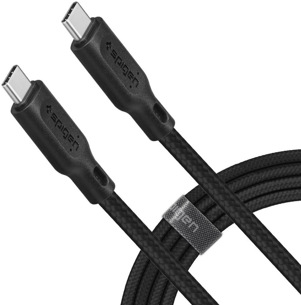 Spigen DuraSync Fast Charge USB-C naar USB-C 2.0 Kabel 1.5m Zwart afbeelding 2