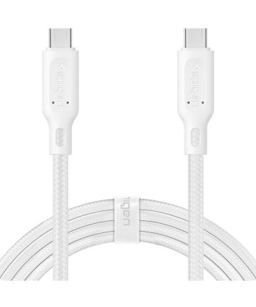 Spigen DuraSync Fast Charge USB-C naar USB-C 2.0 Kabel 1.5m Wit Kabels