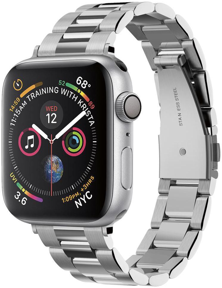 Spigen - Modern Fit Apple Watch Bandje - 1-9/SE 41MM/40MM/38MM - RVS - Zilver afbeelding 1