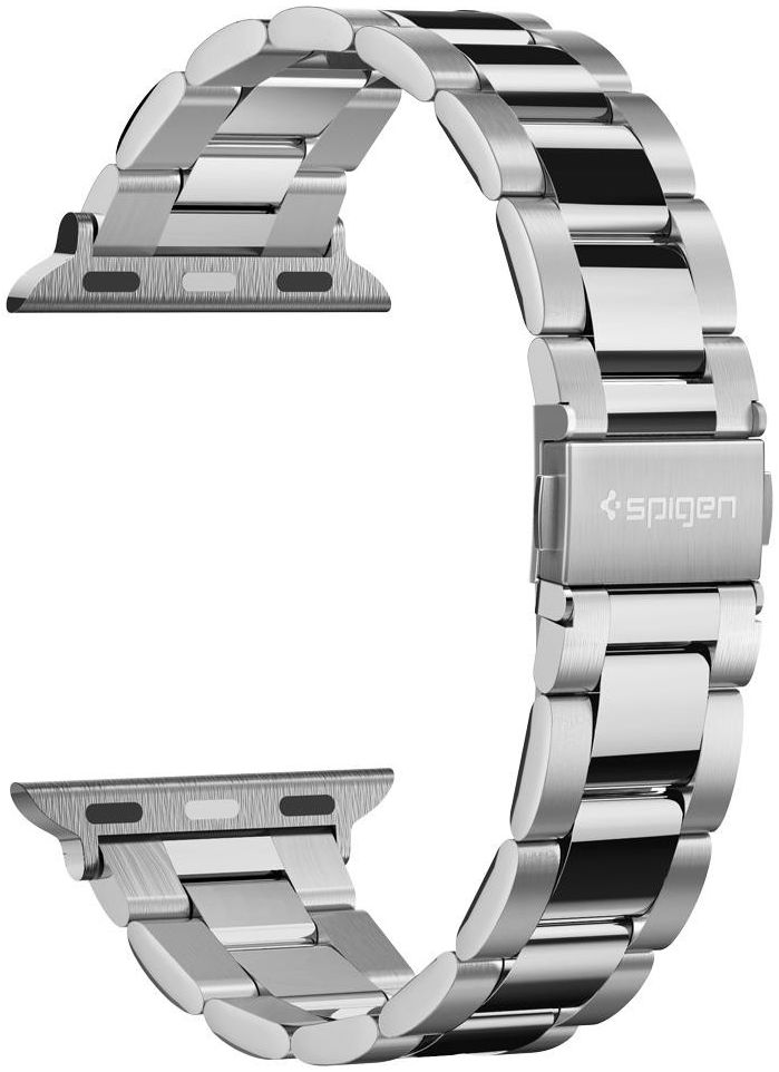 Spigen - Modern Fit Apple Watch Bandje - 1-9/SE 41MM/40MM/38MM - RVS - Zilver afbeelding 4