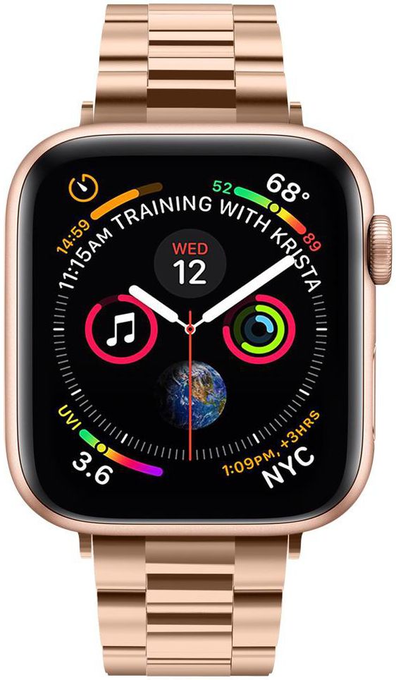 Spigen - Modern Fit Apple Watch Bandje - 1-9/SE 41MM/40MM/38MM - RVS - Roze Goud afbeelding 2