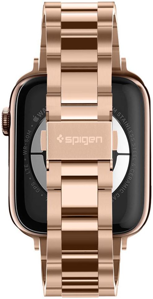 Spigen - Modern Fit Apple Watch Bandje - 1-9/SE 41MM/40MM/38MM - RVS - Roze Goud afbeelding 3