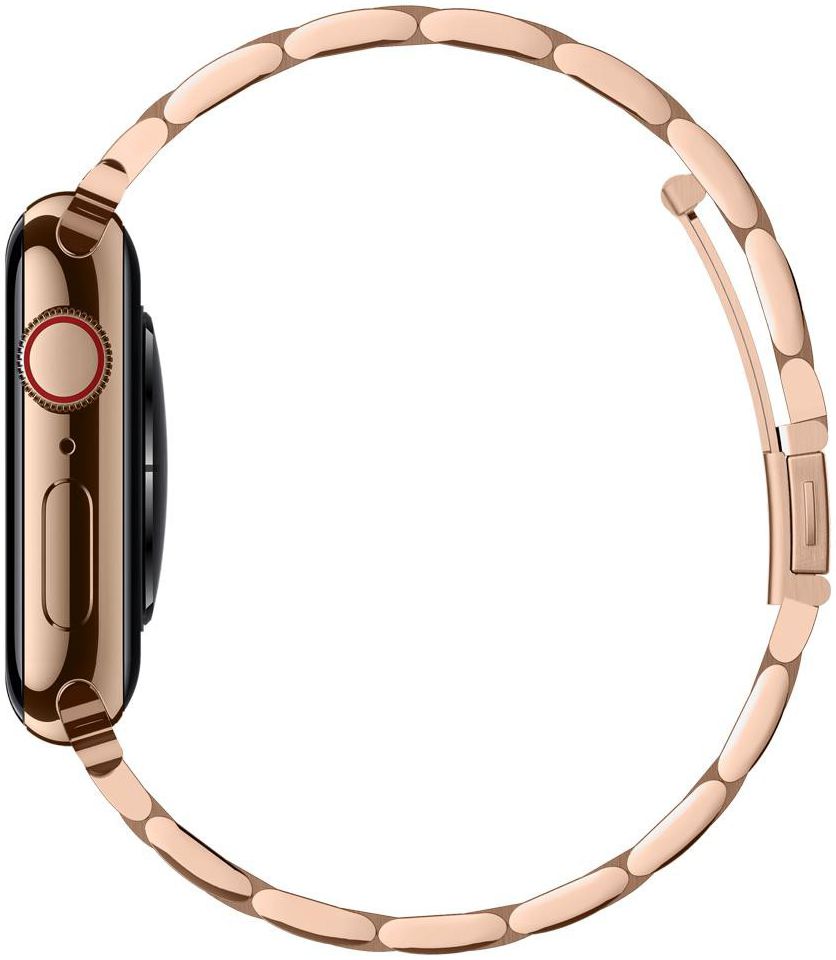 Spigen - Modern Fit Apple Watch Bandje - 1-9/SE 41MM/40MM/38MM - RVS - Roze Goud afbeelding 5