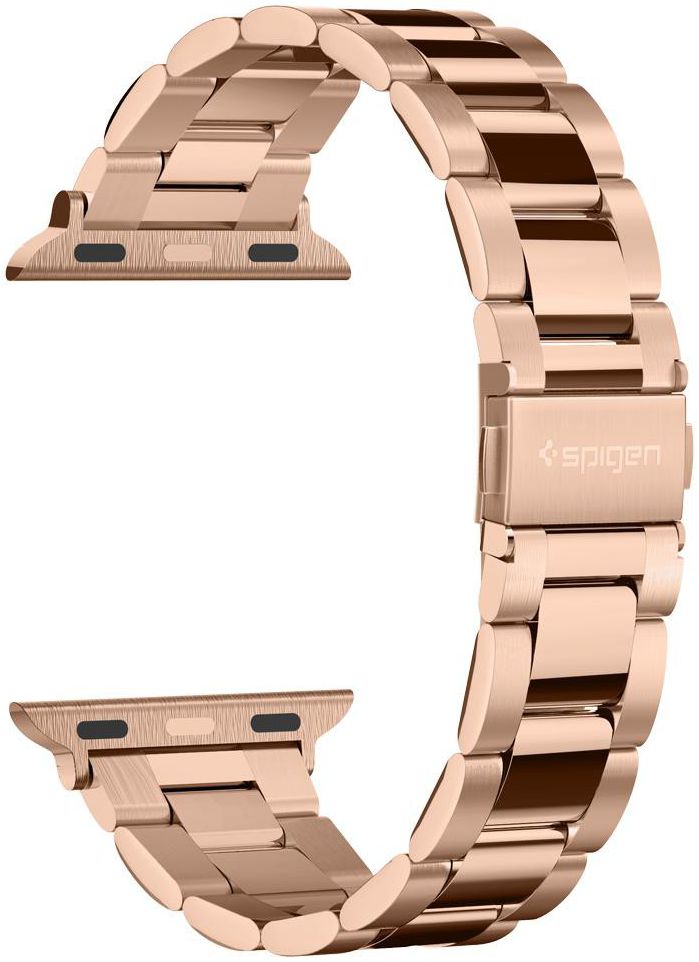 Spigen - Modern Fit Apple Watch Bandje - 1-9/SE 41MM/40MM/38MM - RVS - Roze Goud afbeelding 4