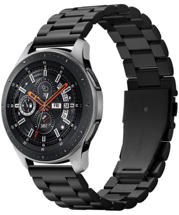 Spigen Modern Fit Universeel Smartwatch 22MM Bandje RVS Zwart Bandjes