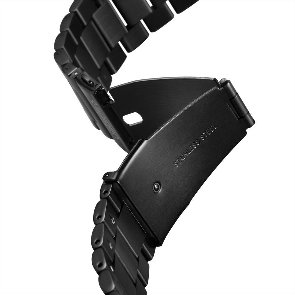 Spigen Modern Fit - Universeel Smartwatch 22MM Bandje - RVS - Zwart afbeelding 4