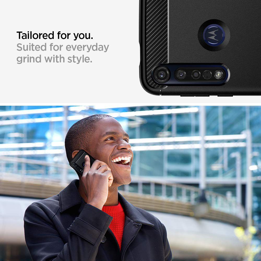 Spigen Rugged Armor Motorola Moto G8 Plus Hoesje Zwart afbeelding 2