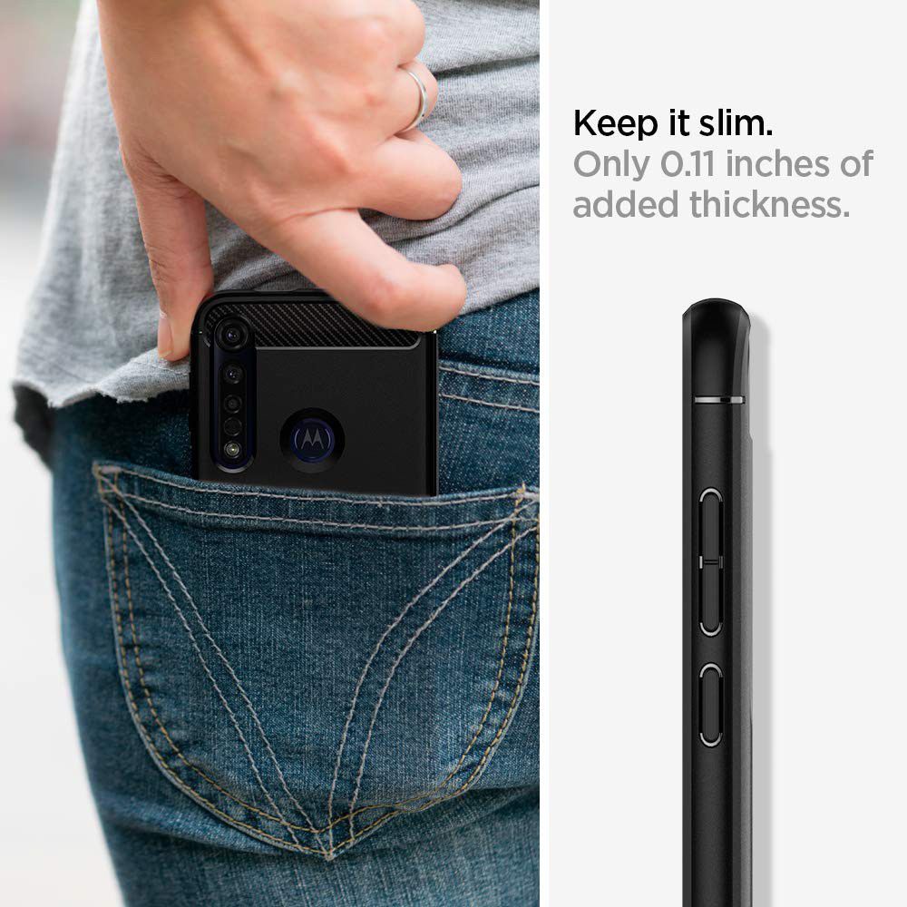 Spigen Rugged Armor Motorola Moto G8 Plus Hoesje Zwart afbeelding 3
