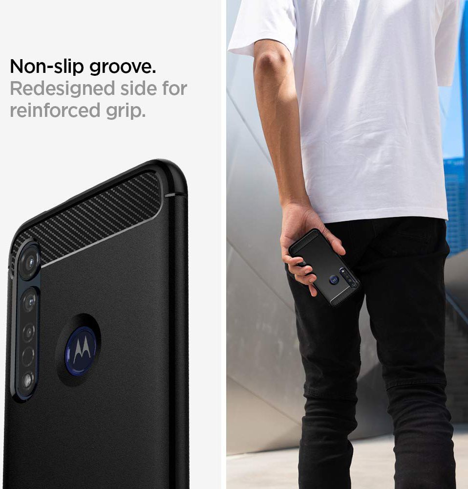 Spigen Rugged Armor Motorola Moto G8 Plus Hoesje Zwart afbeelding 4