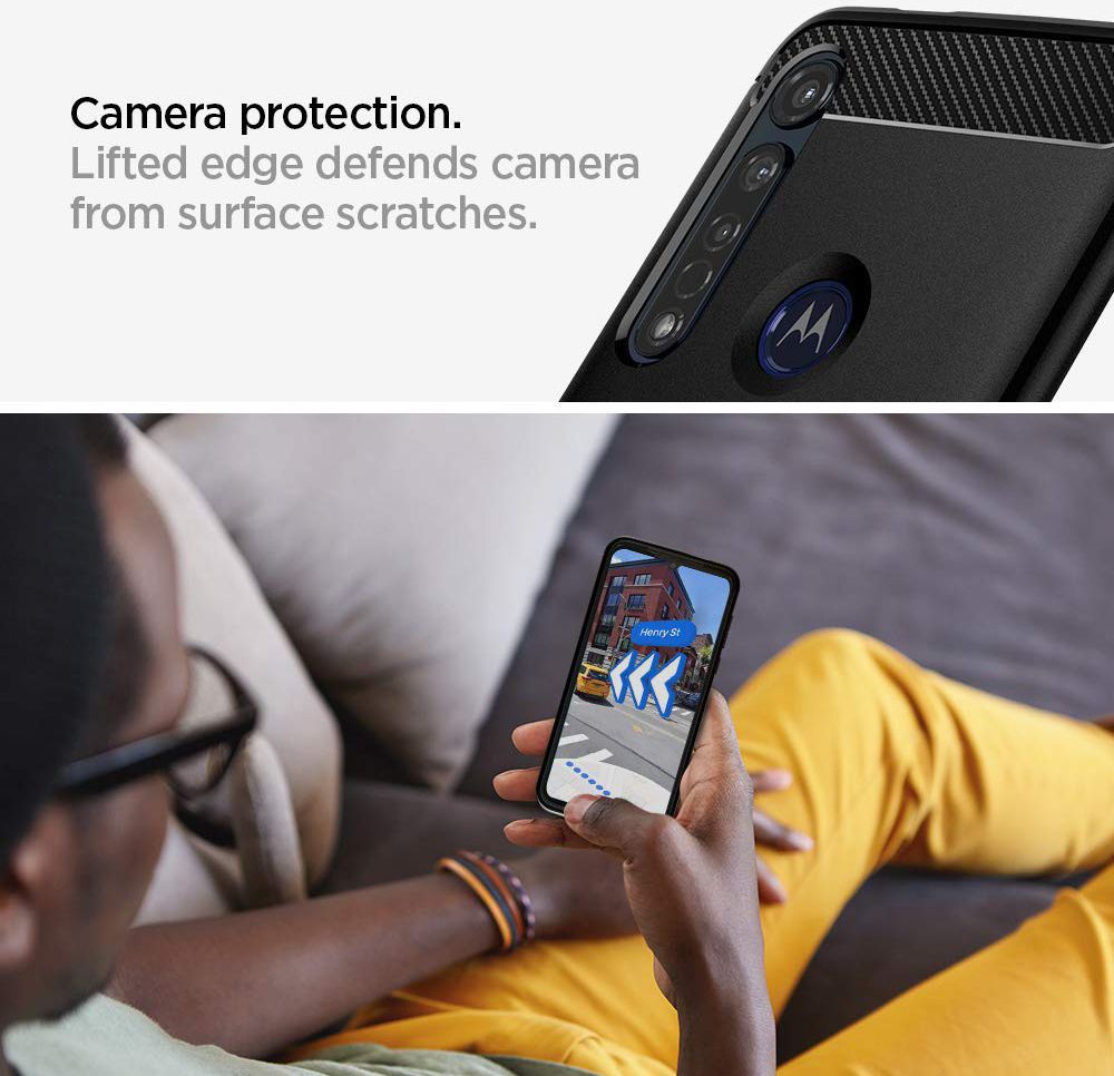 Spigen Rugged Armor Motorola Moto G8 Plus Hoesje Zwart afbeelding 5