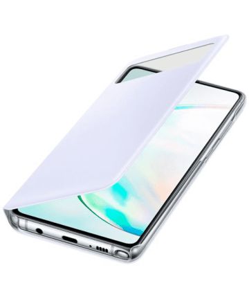 Origineel Samsung Galaxy Note 10 Lite Hoesje S-View Wallet Cover Wit Hoesjes