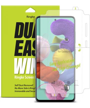 Ringke Dual Easy Wing Samsung Galaxy A51 Screenprotector (Duo Pack) Screen Protectors