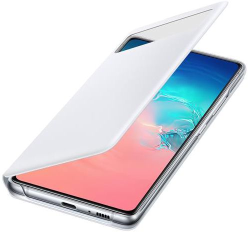 Origineel Samsung Galaxy S10 Lite Hoesje S-View Wallet Cover Wit afbeelding 1