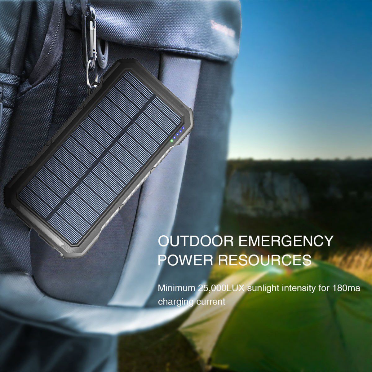 4smarts TitanPack Solar Powerbank 20.000 mAh met Stofdichte Poorten afbeelding 4
