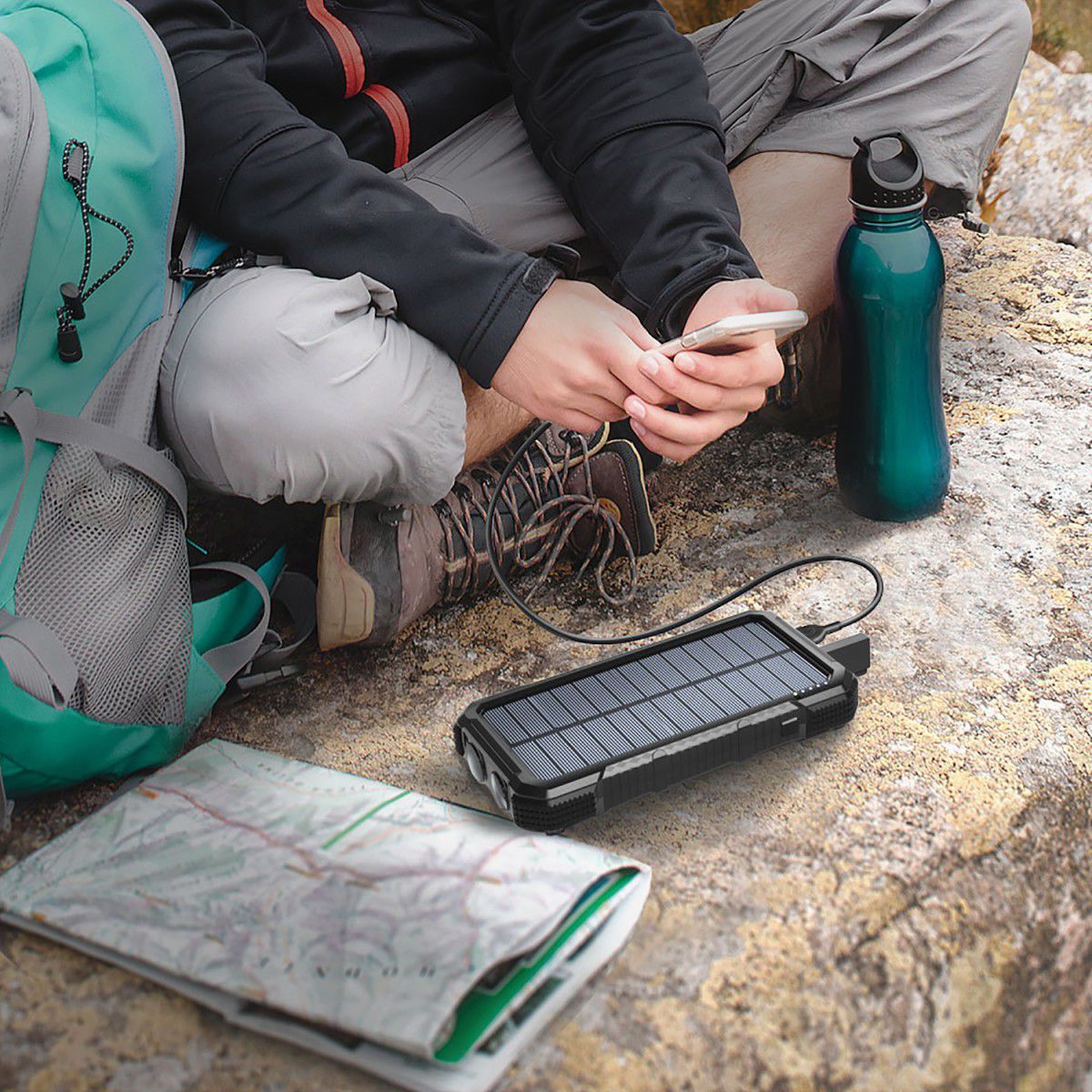 4smarts TitanPack Solar Powerbank 20.000 mAh met Stofdichte Poorten afbeelding 6