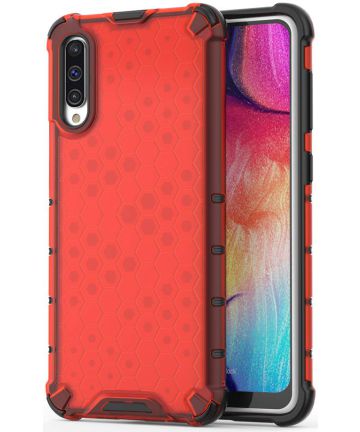 4smarts HEXAGON Hard Cover Samsung Galaxy A50 Hoesje Rood Hoesjes