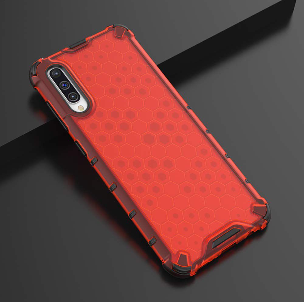 4smarts HEXAGON Hard Cover Samsung Galaxy A50 Hoesje Rood afbeelding 3