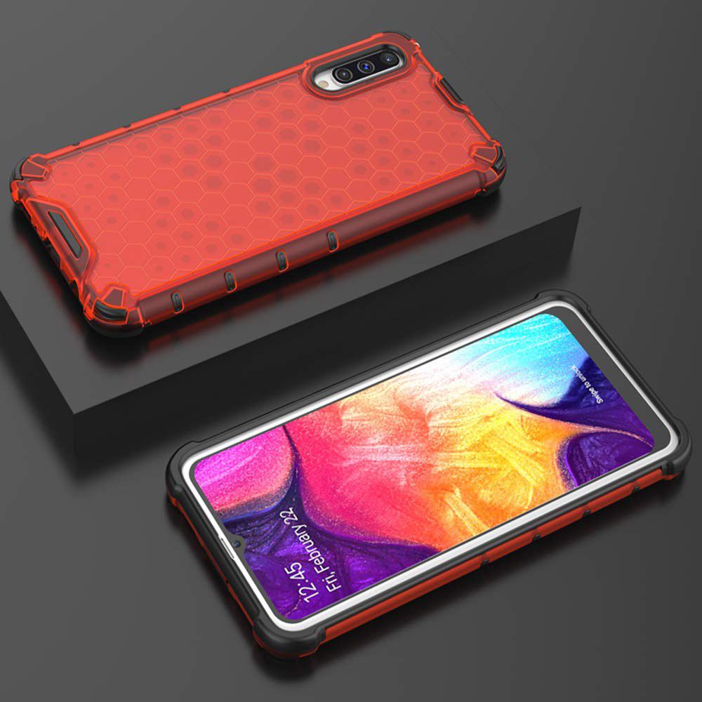 4smarts HEXAGON Hard Cover Samsung Galaxy A50 Hoesje Rood afbeelding 4