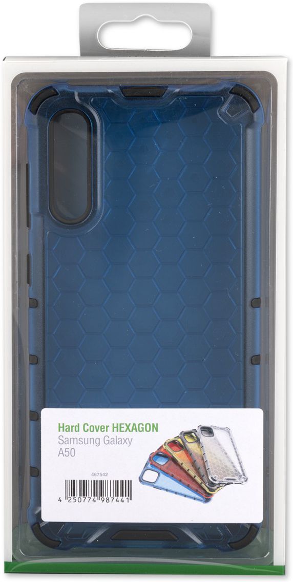 4smarts HEXAGON Hard Cover Samsung Galaxy A50 Hoesje Blauw afbeelding 2