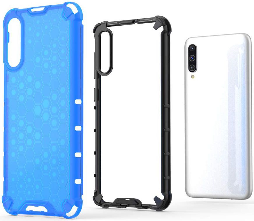 4smarts HEXAGON Hard Cover Samsung Galaxy A50 Hoesje Blauw afbeelding 3
