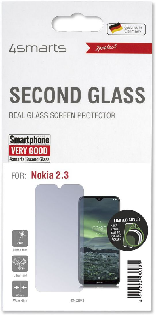 4smarts Second Glass Limited Cover Nokia 2.3 Screen Protector afbeelding 1