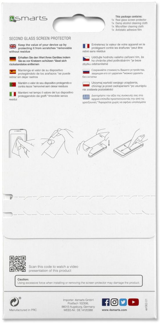 4smarts Second Glass Limited Cover Nokia 2.3 Screen Protector afbeelding 3
