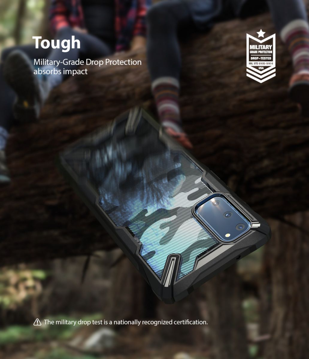 Ringke Fusion X Samsung Galaxy S20 Hoesje Camo Design Zwart afbeelding 14