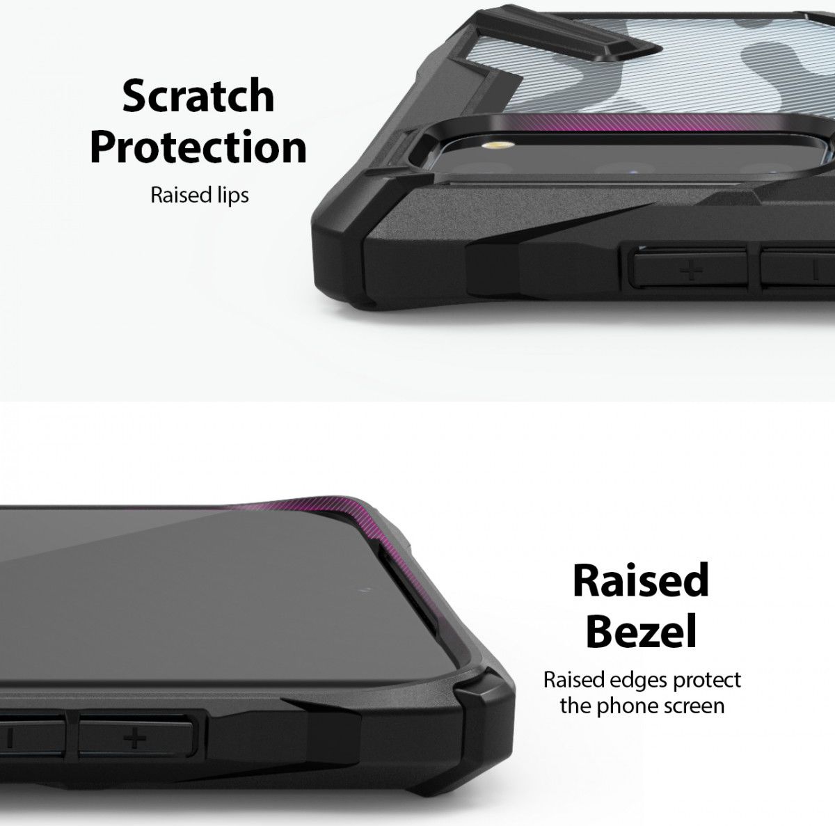 Ringke Fusion X Samsung Galaxy S20 Hoesje Camo Design Zwart afbeelding 7