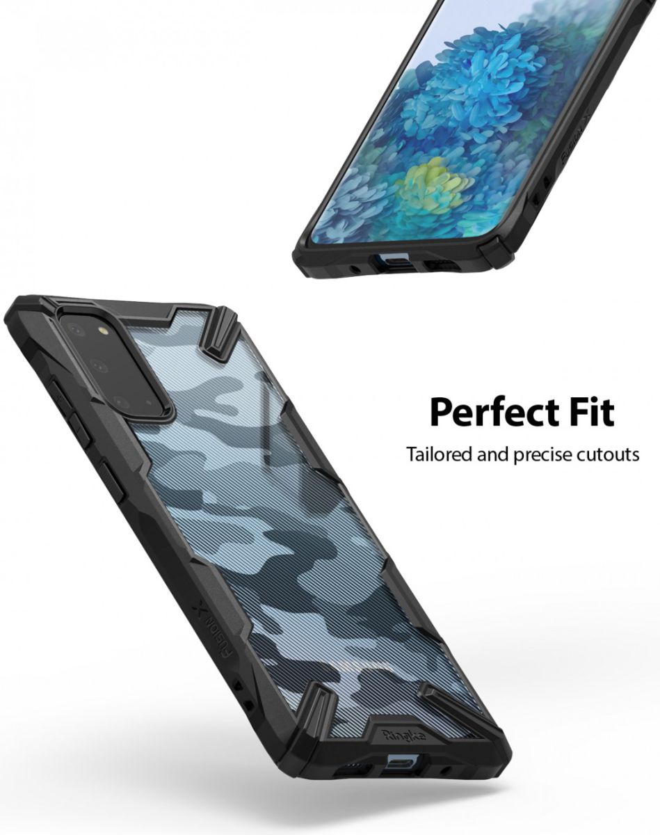 Ringke Fusion X Samsung Galaxy S20 Hoesje Camo Design Zwart afbeelding 8