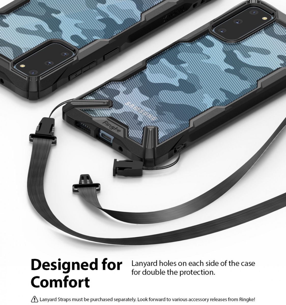 Ringke Fusion X Samsung Galaxy S20 Hoesje Camo Design Zwart afbeelding 9