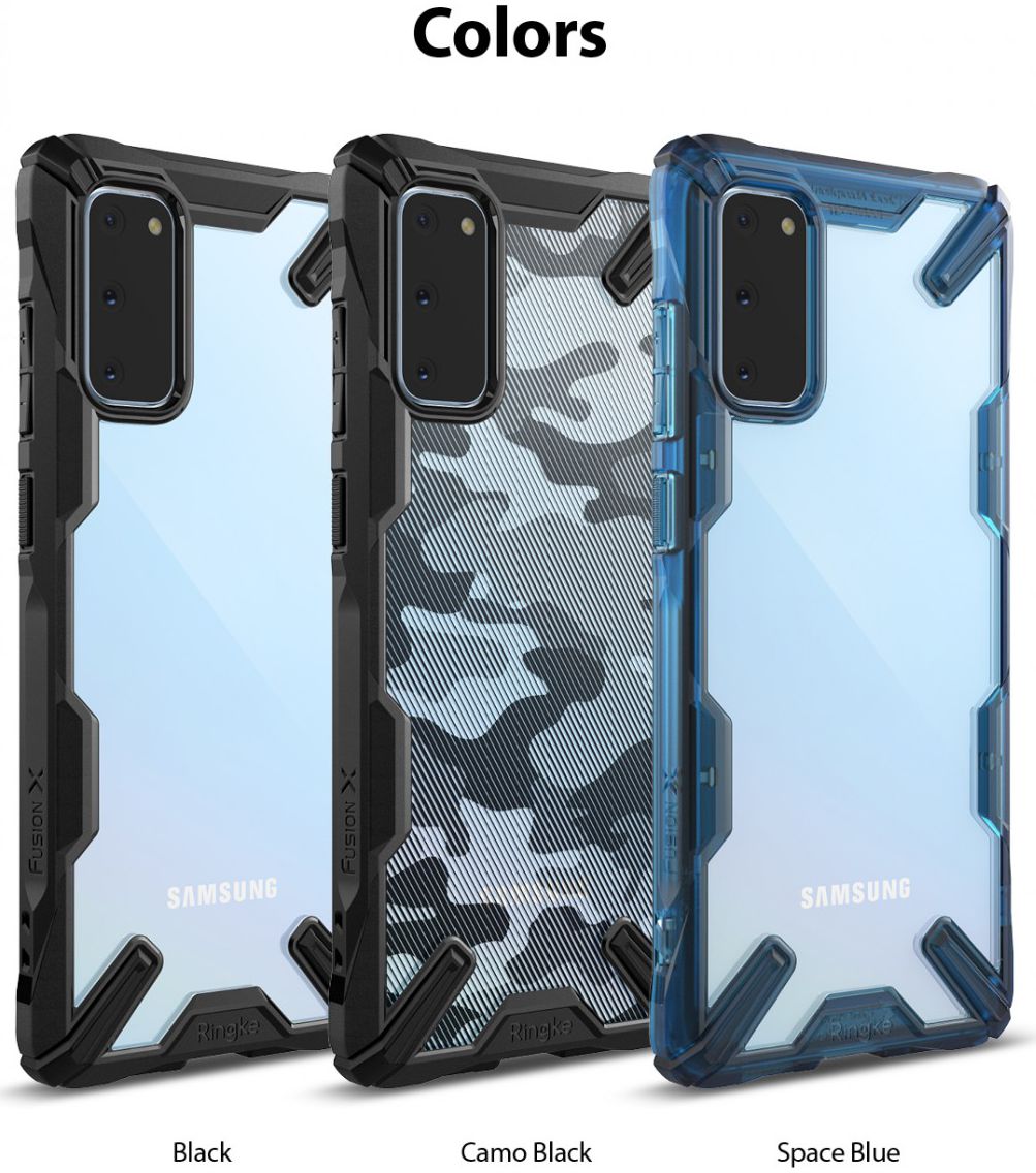 Ringke Fusion X Samsung Galaxy S20 Hoesje Camo Design Zwart afbeelding 12